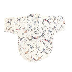 Vintage 50s 60s Air Force USA Airplane Print Button Down Shirt Short Sleeve S
